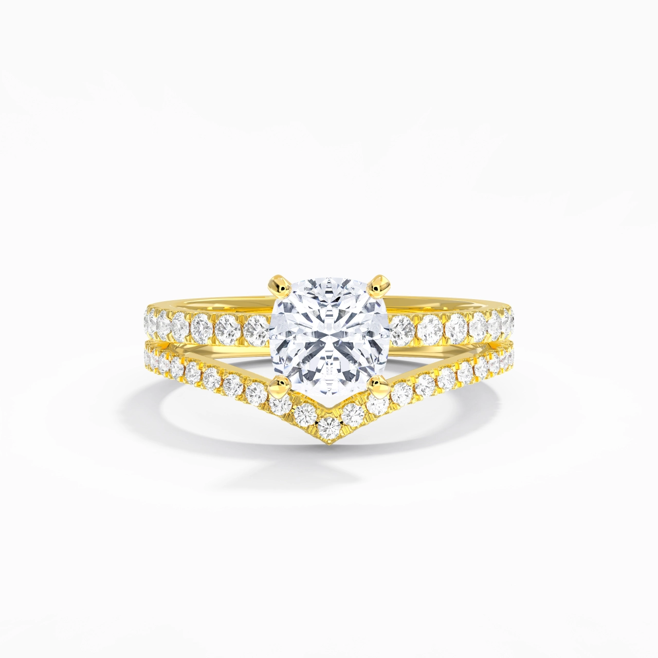 Plated Dainty Wedding Ring Set