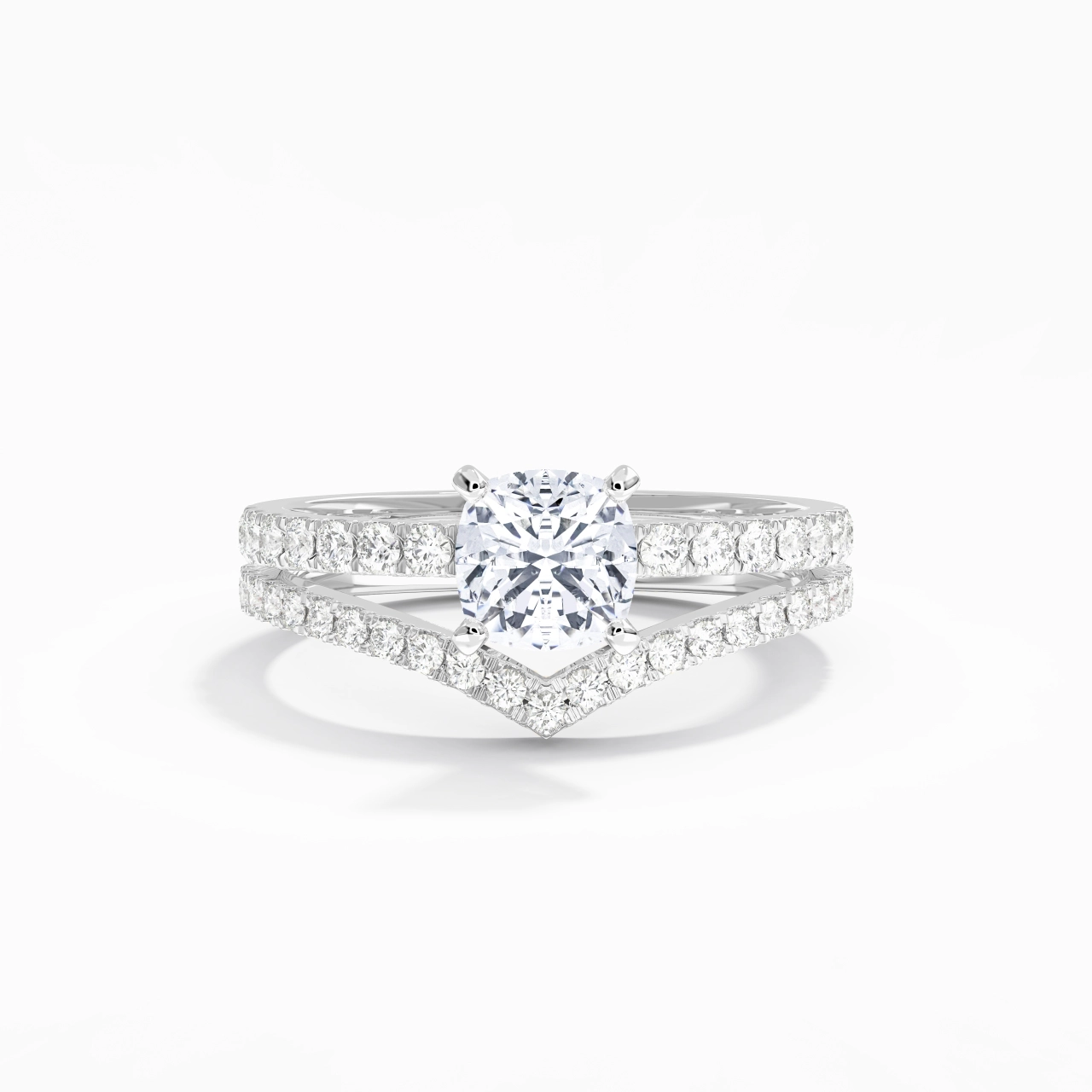 Plated Dainty Wedding Ring Set