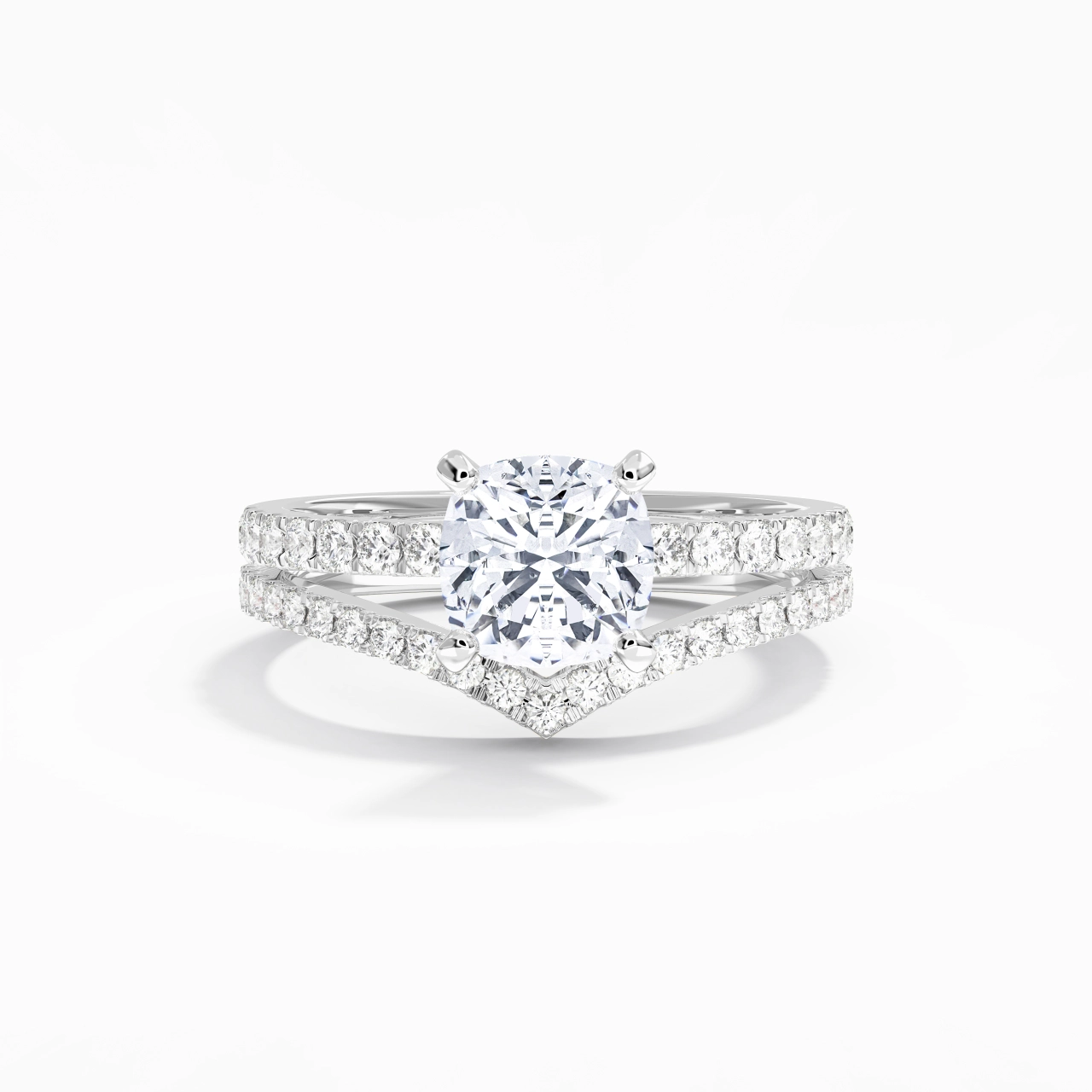 Plated Dainty Wedding Ring Set