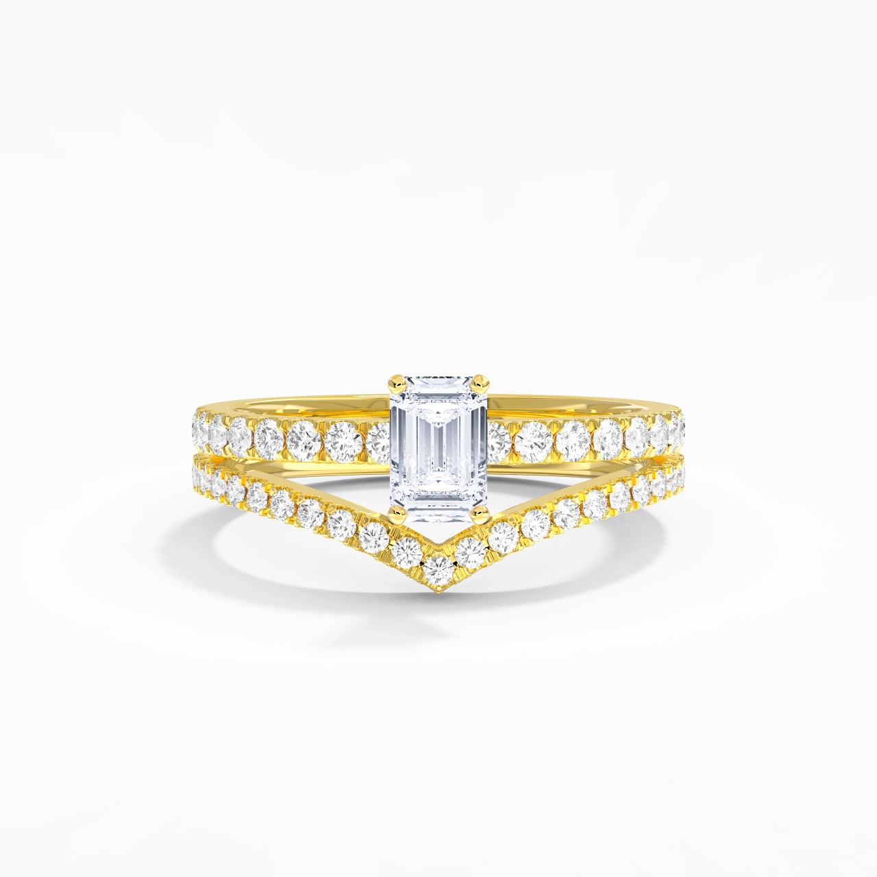 Plated Dainty Wedding Ring Set