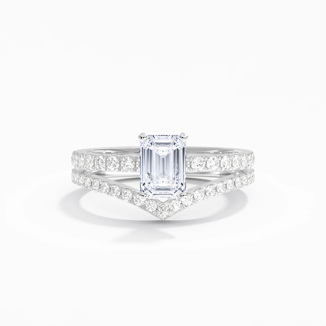 Plated Dainty Wedding Ring Set