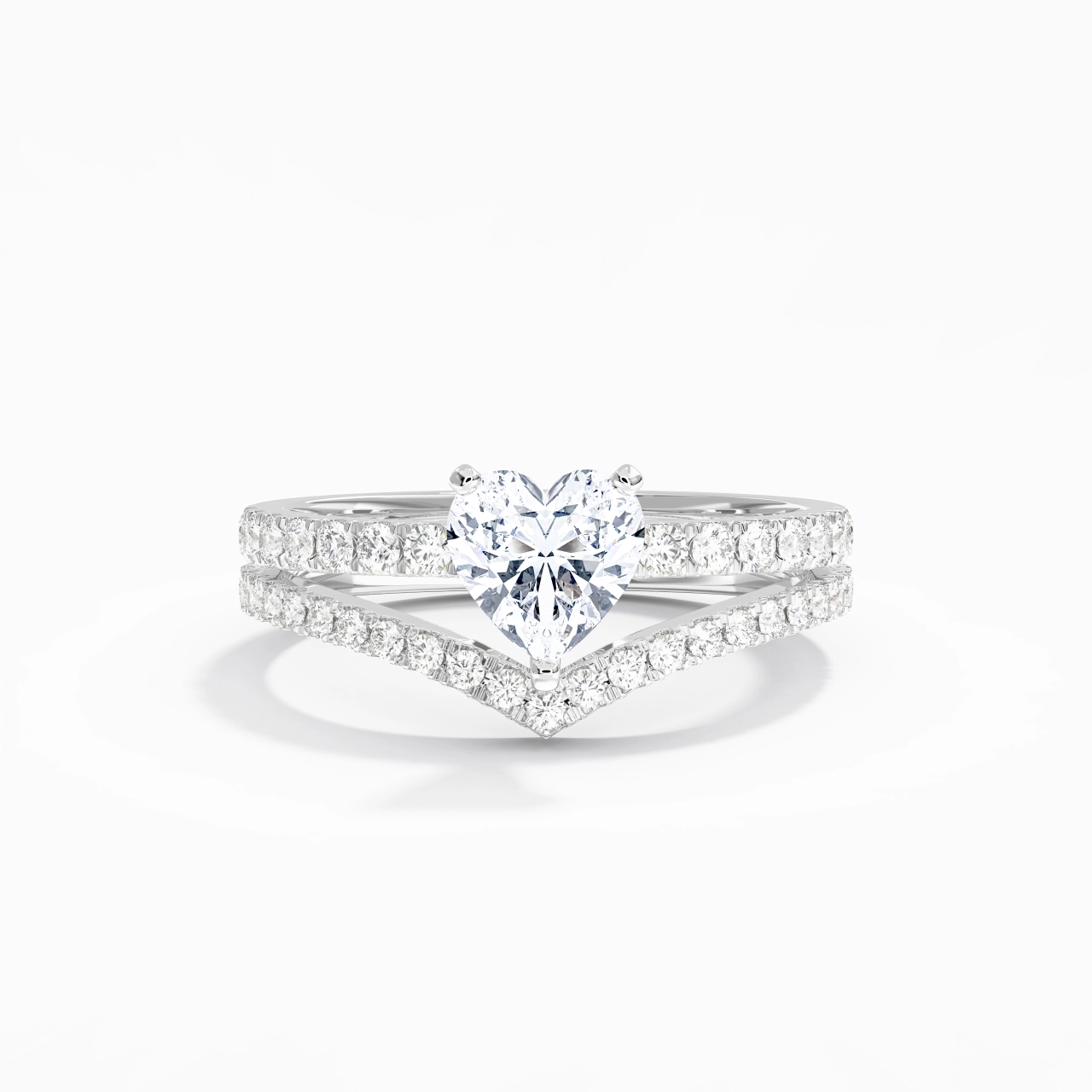 Plated Dainty Wedding Ring Set
