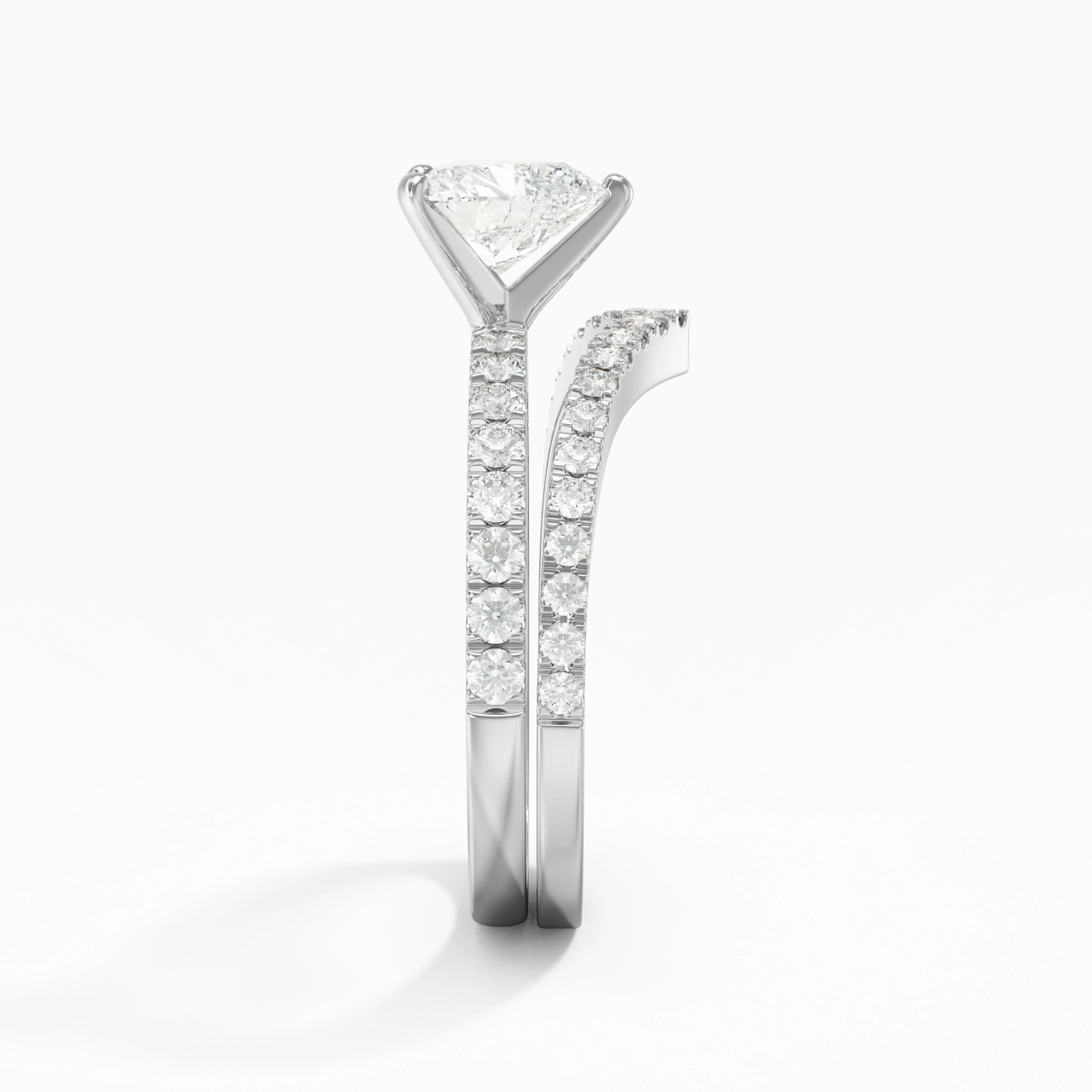 Plated Dainty Wedding Ring Set