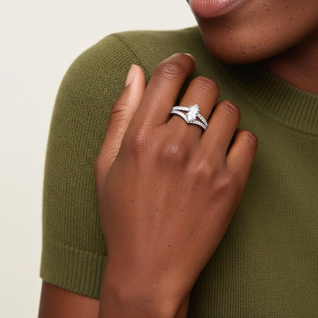 Plaqué Délicat Ensemble d'alliances