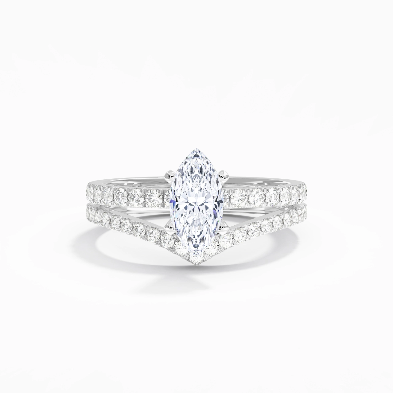 Plated Dainty Wedding Ring Set