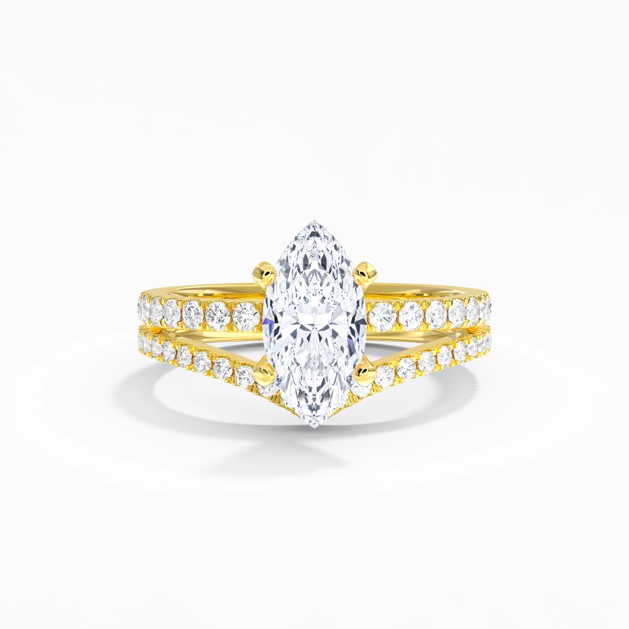 Plated Dainty Wedding Ring Set