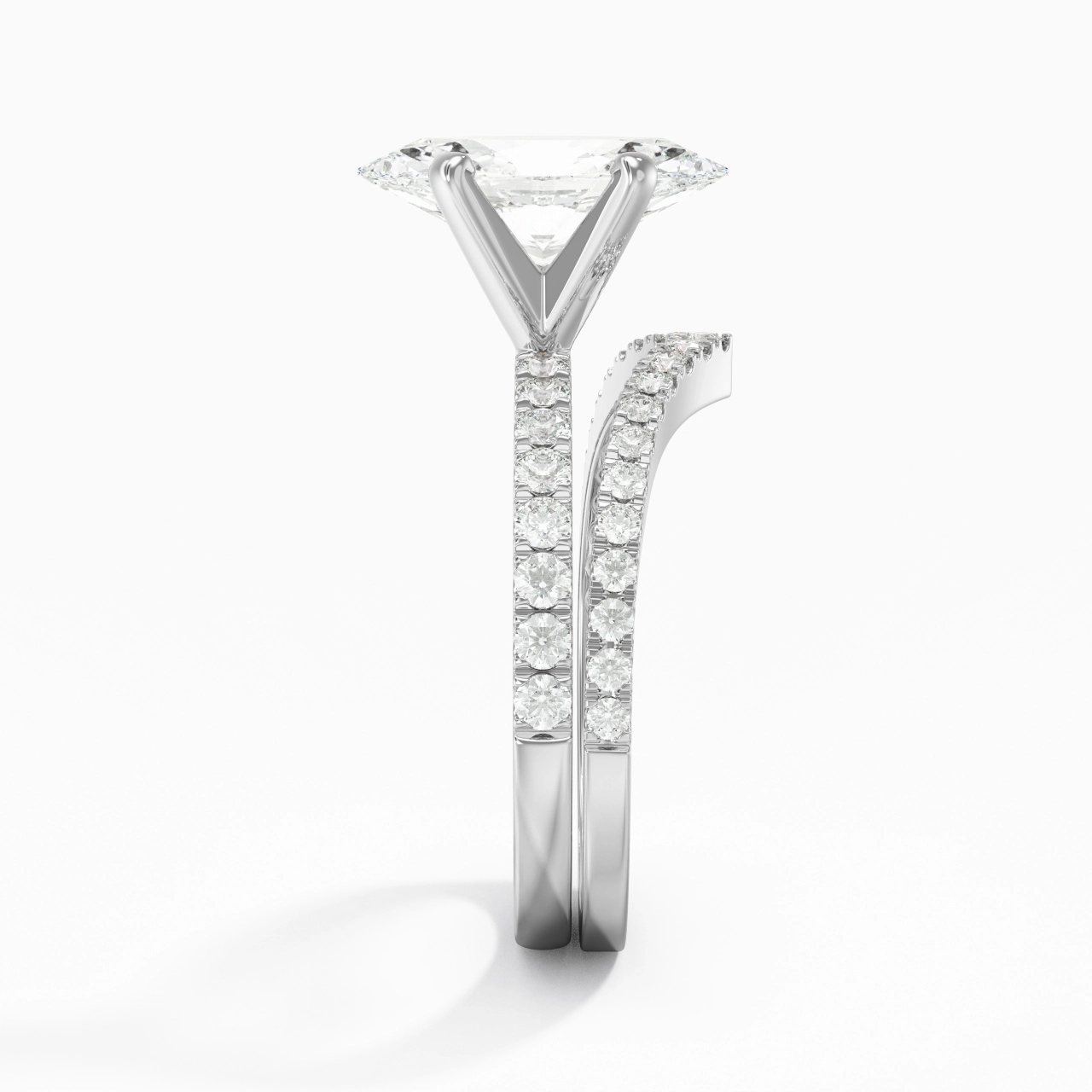Plated Dainty Wedding Ring Set