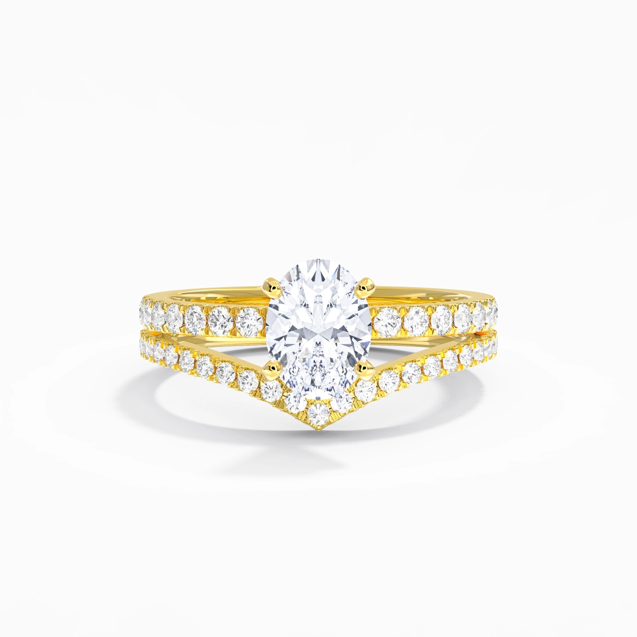 Plated Dainty Wedding Ring Set
