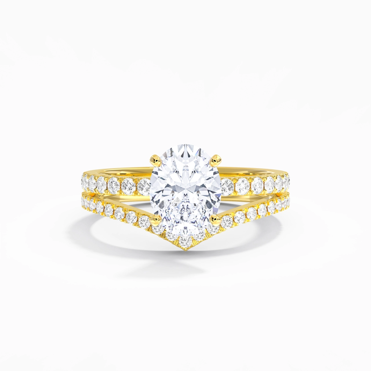 Plated Dainty Wedding Ring Set