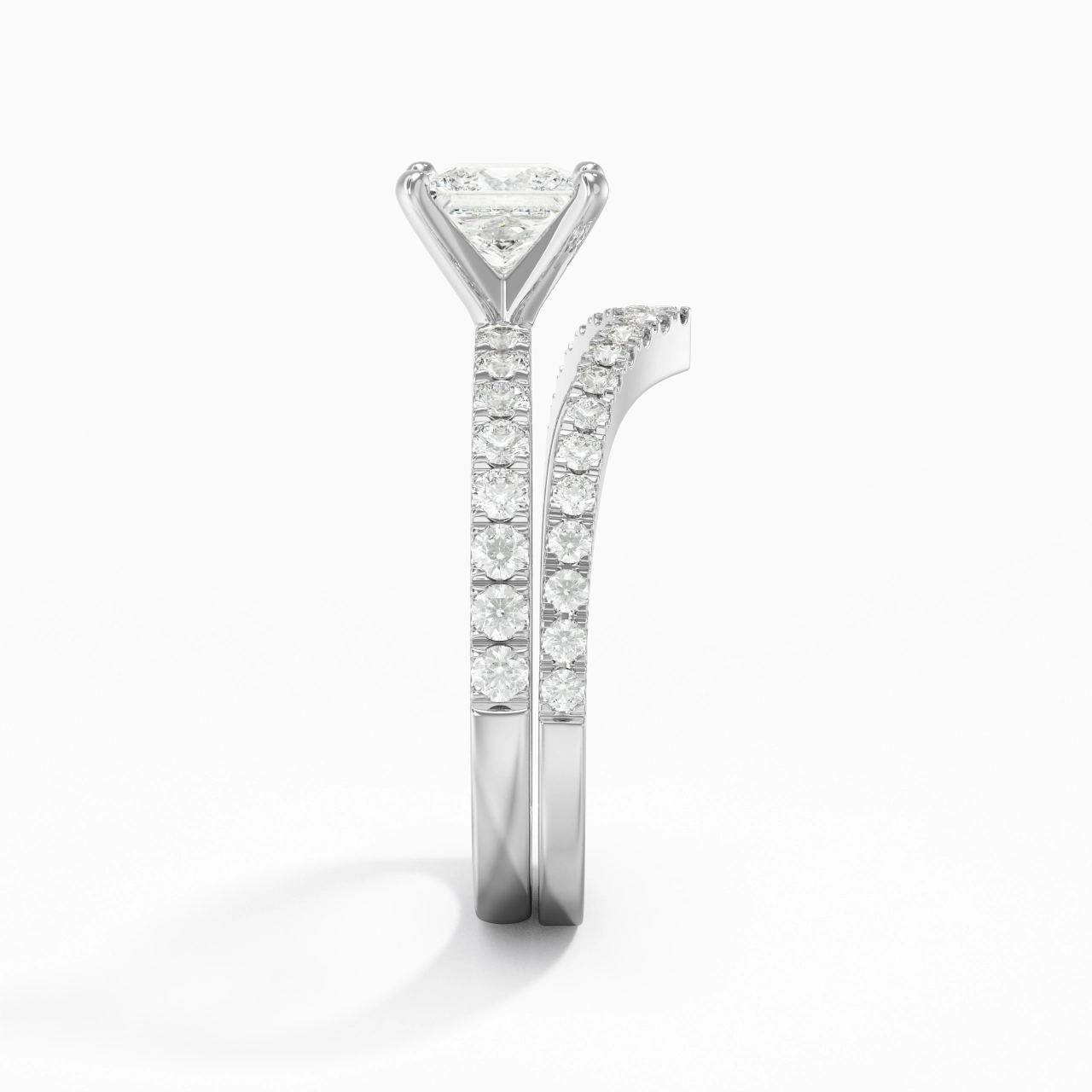 Plated Dainty Wedding Ring Set