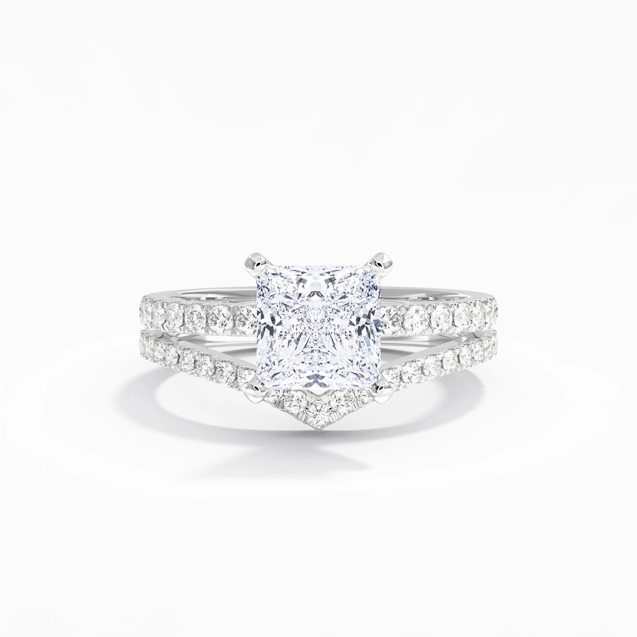 Plated Dainty Wedding Ring Set