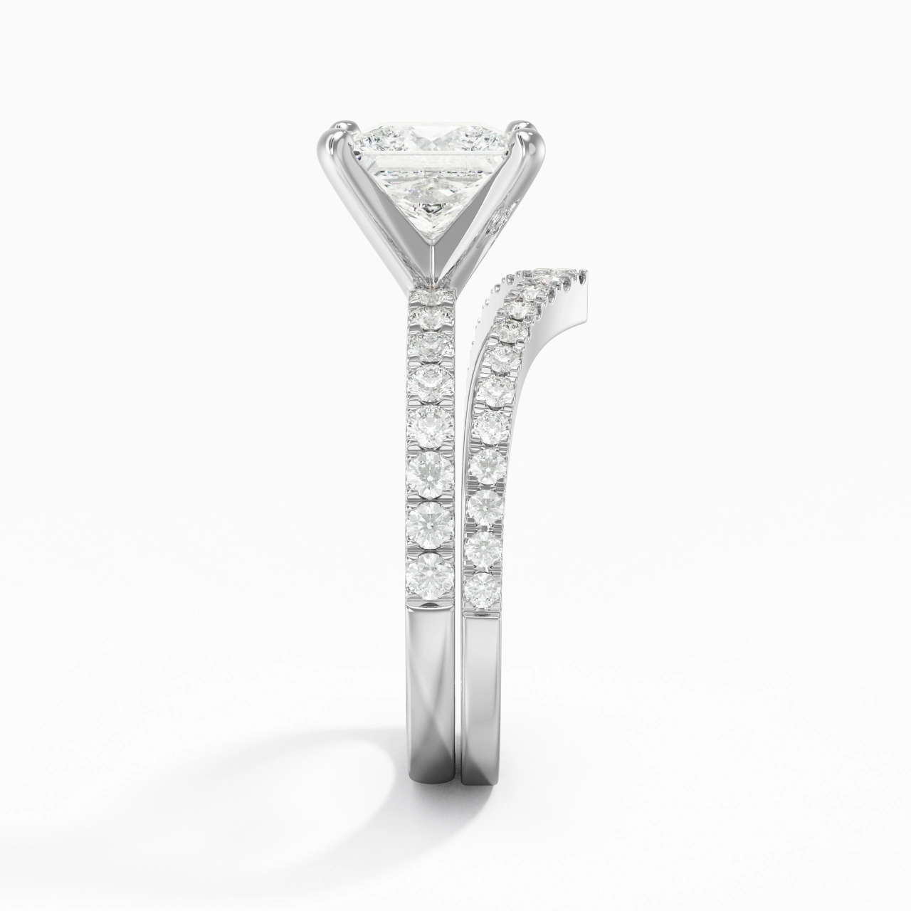 Plated Dainty Wedding Ring Set