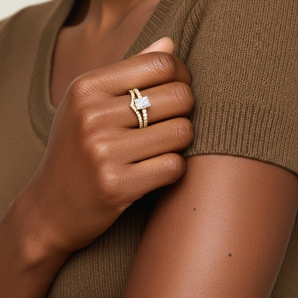 Plaqué Délicat Ensemble d'alliances