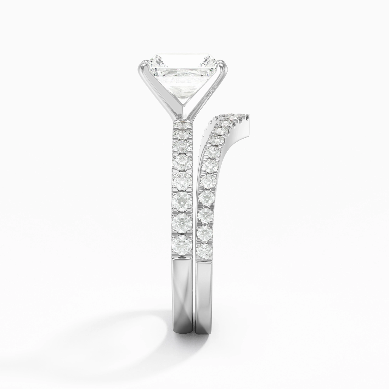 Plated Dainty Wedding Ring Set