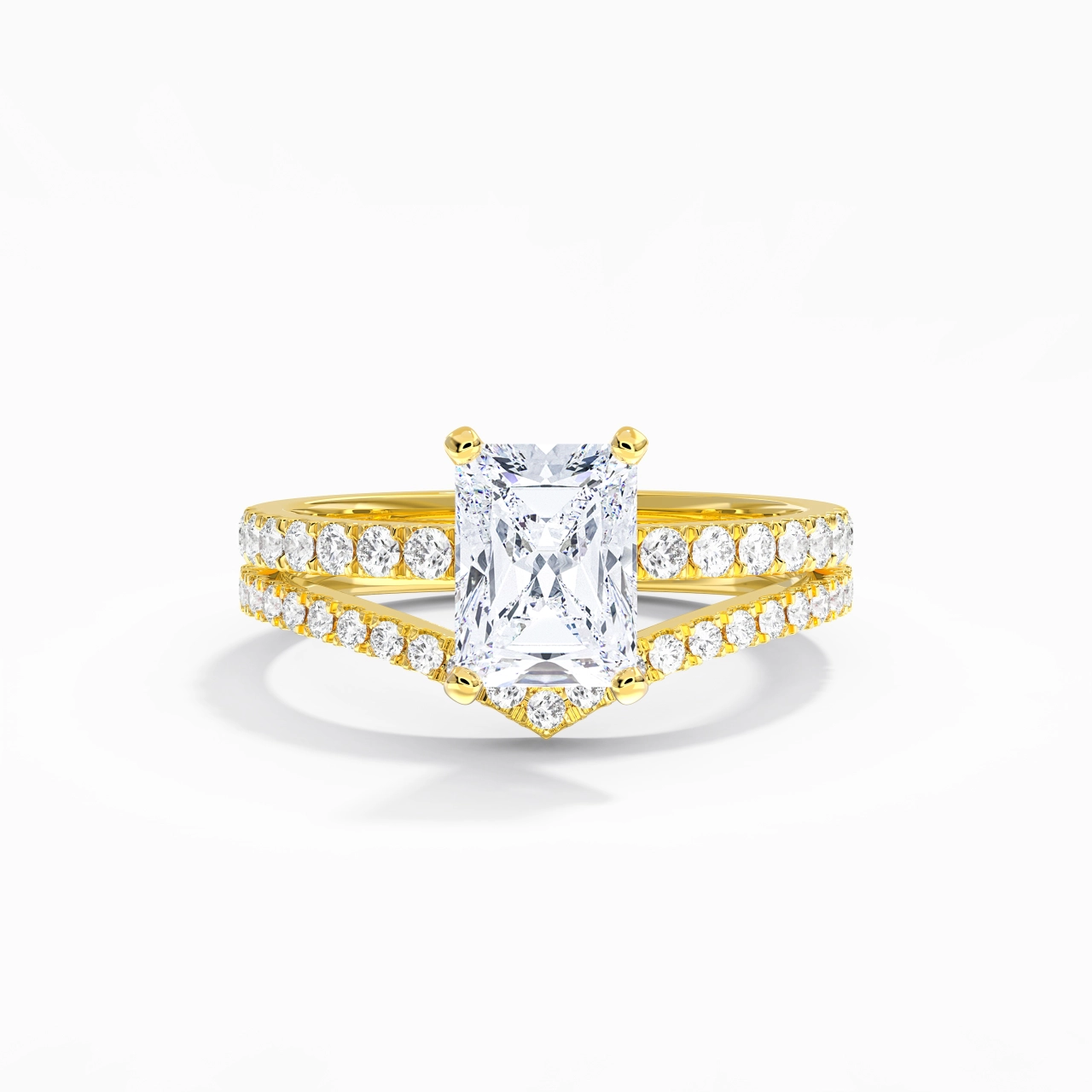 Plated Dainty Wedding Ring Set