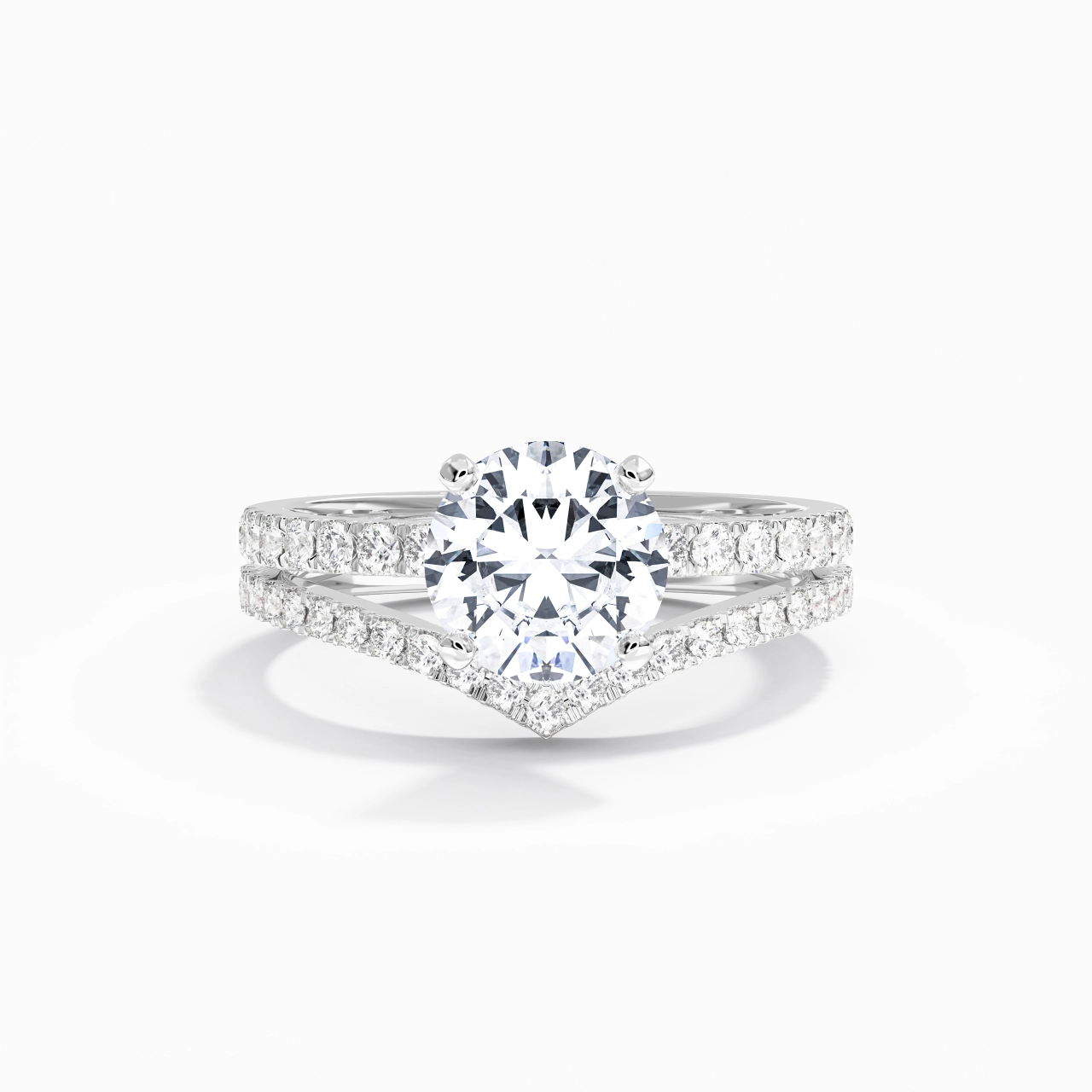 Plated Dainty Wedding Ring Set