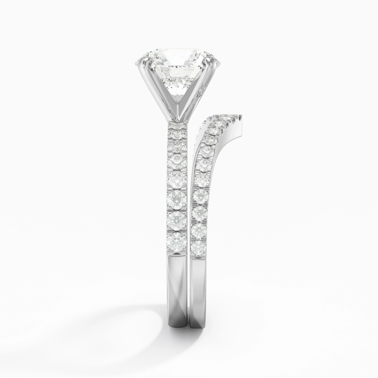 Plated Dainty Wedding Ring Set