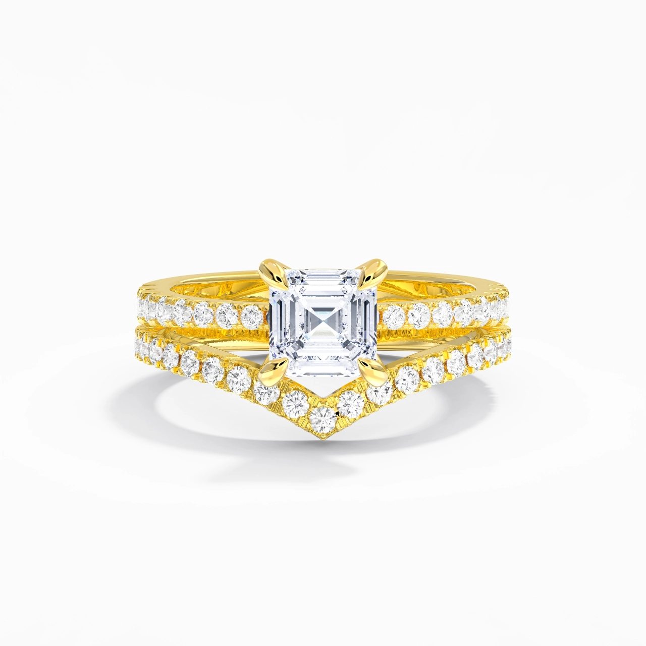 18K Yellow Gold Plated Classic Bridal Set