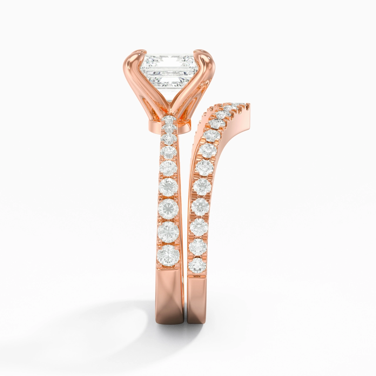 18K Rose Gold Plated Classic Bridal Set