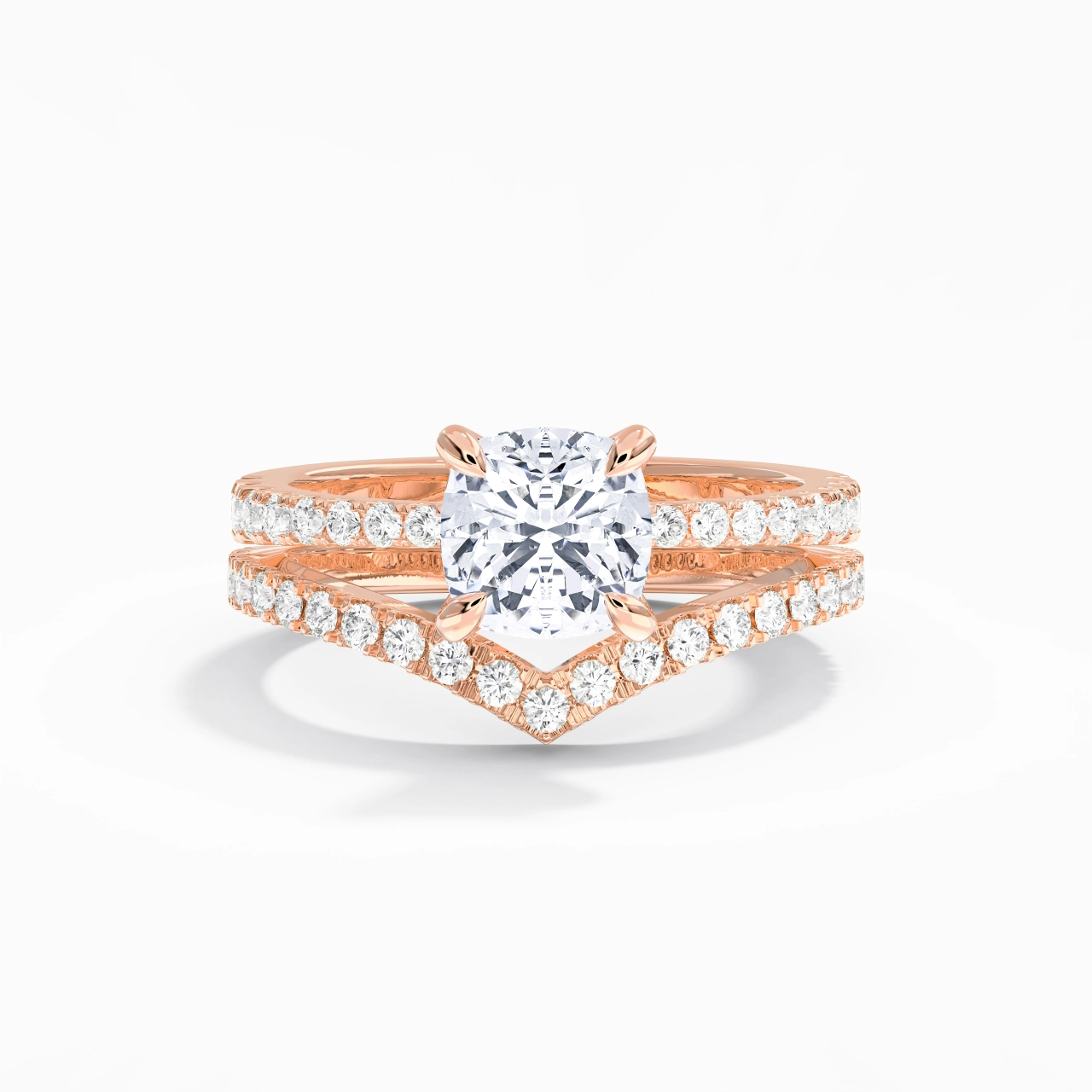 18K Rose Gold Plated Classic Bridal Set