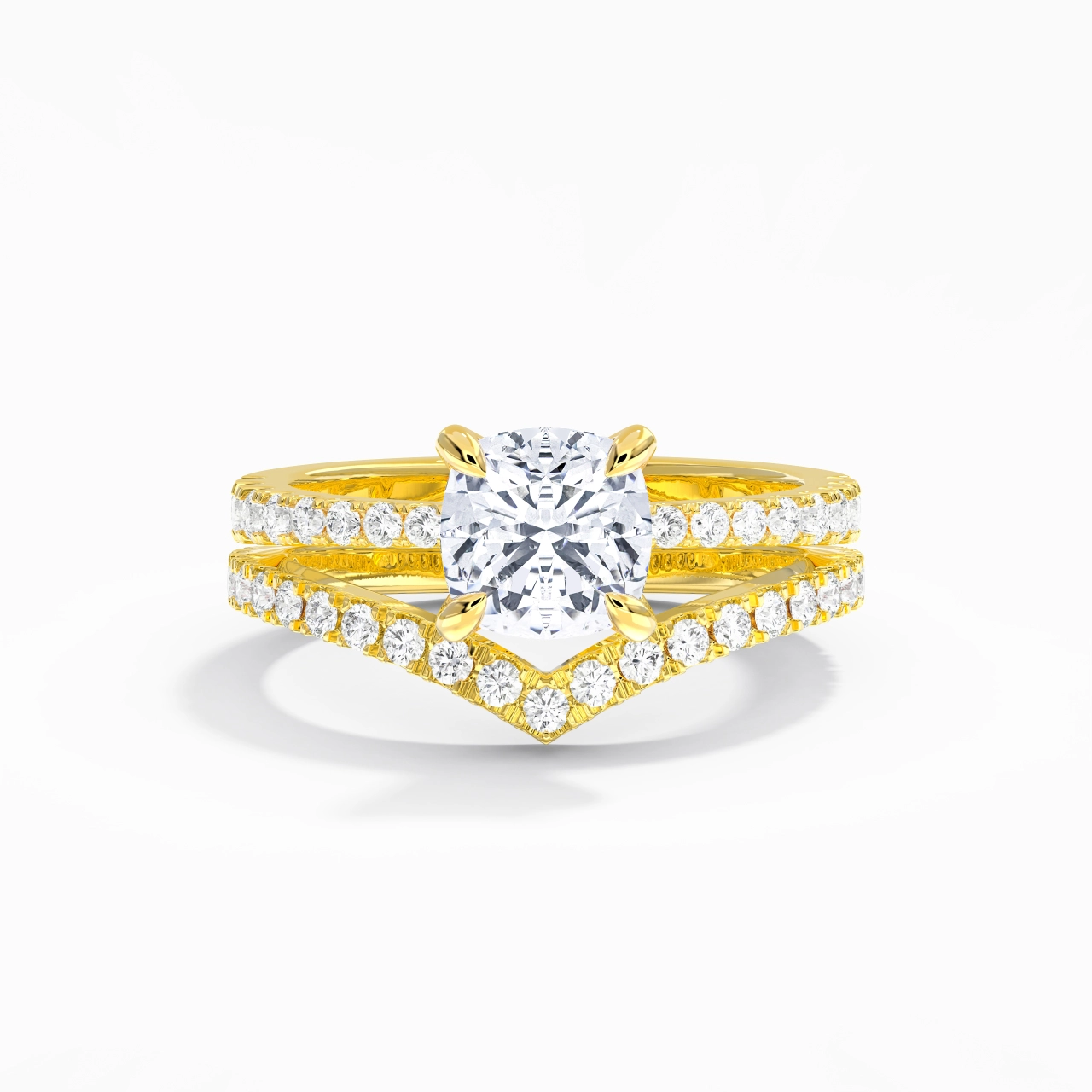 18K Yellow Gold Plated Classic Bridal Set