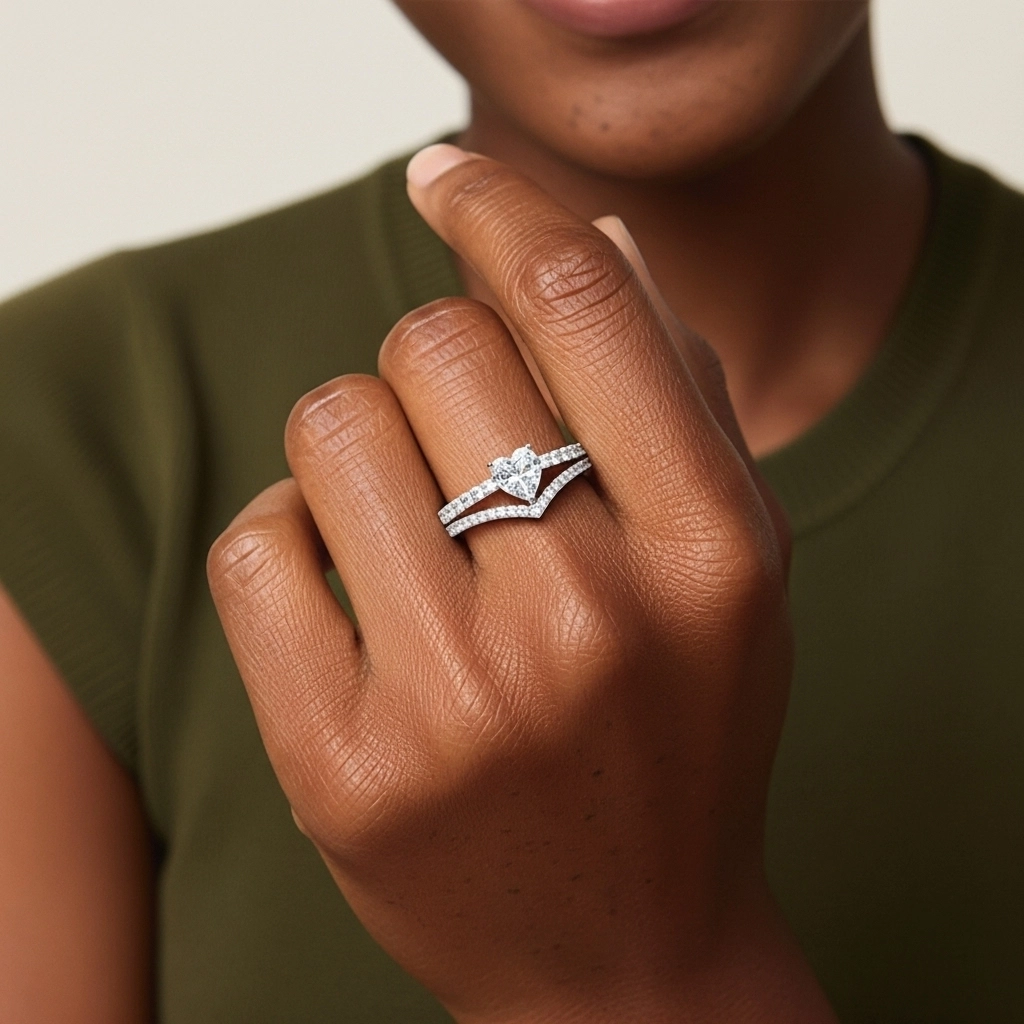 White Gold Plated Classic Bridal Set