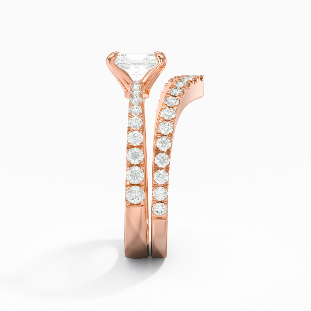 18K Rose Gold Plated Classic Bridal Set
