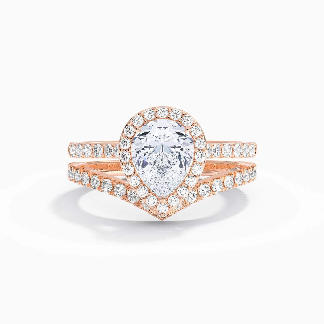 Plated Vintage Wedding Ring Set
