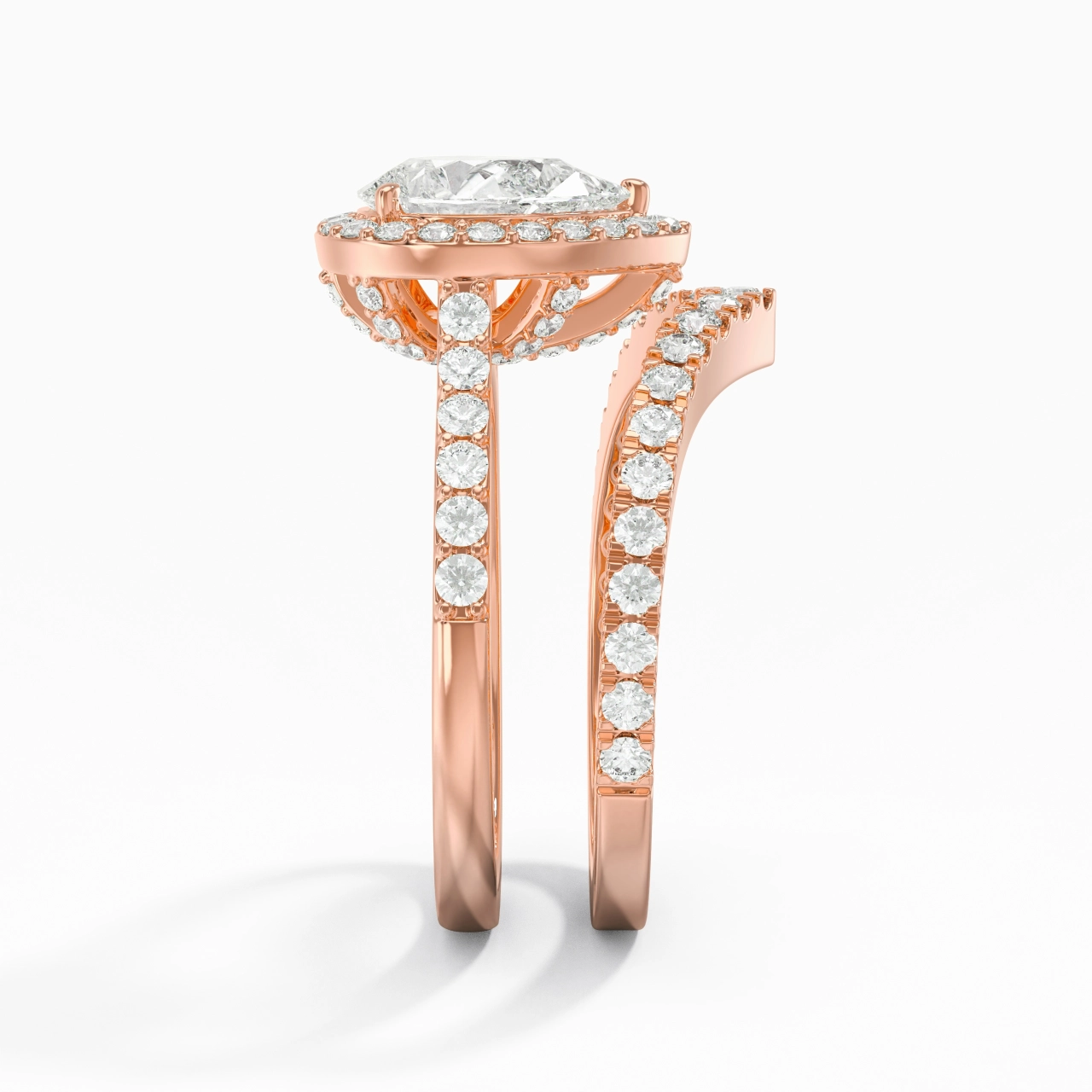 Plated Vintage Wedding Ring Set