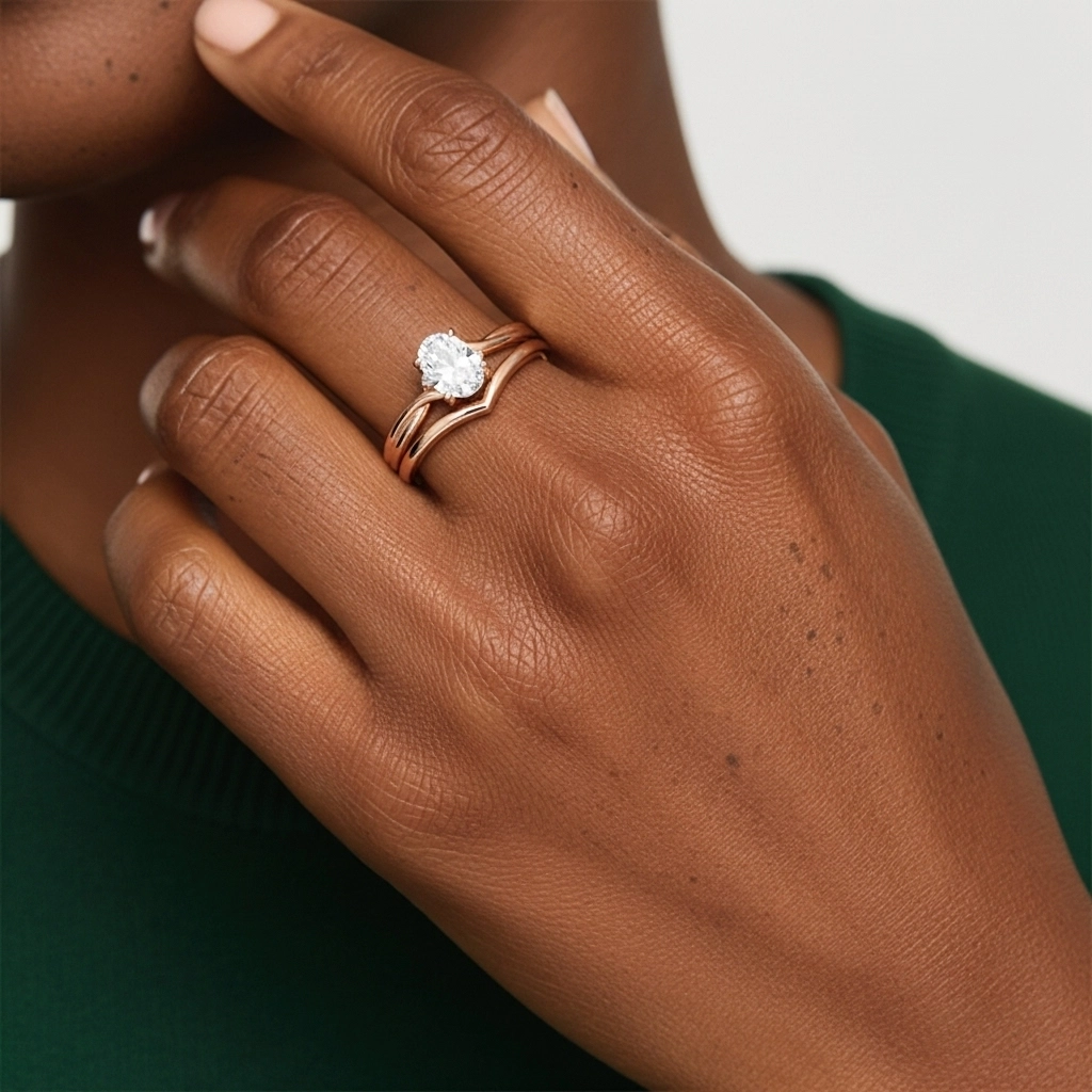 Prong Wedding Ring Set 1.00ct Moissanite