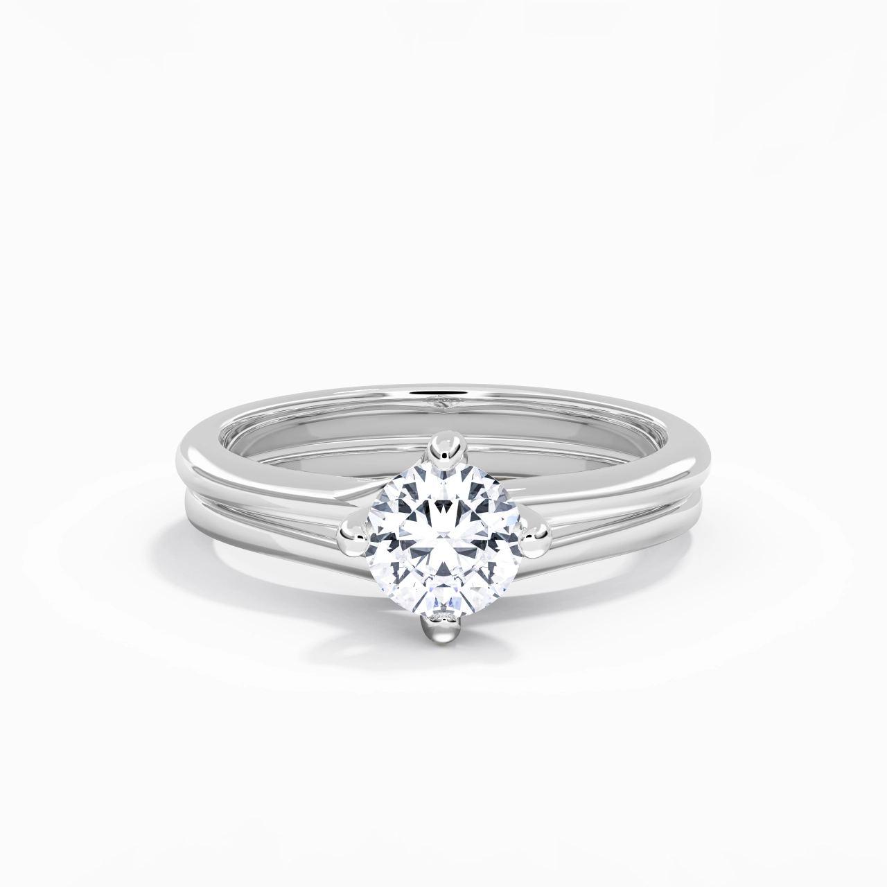 Solitaire East West Bridal Set 1.00ct Moissanite