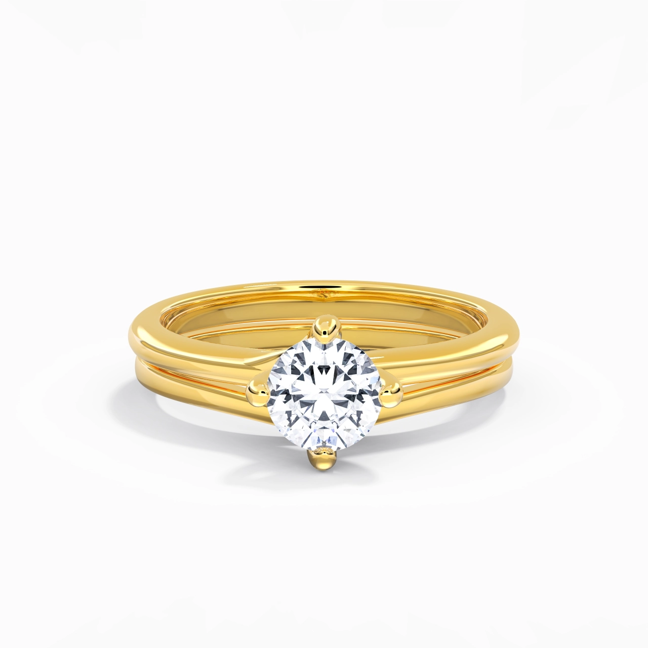 Solitaire East West Bridal Set 1.00ct Moissanite