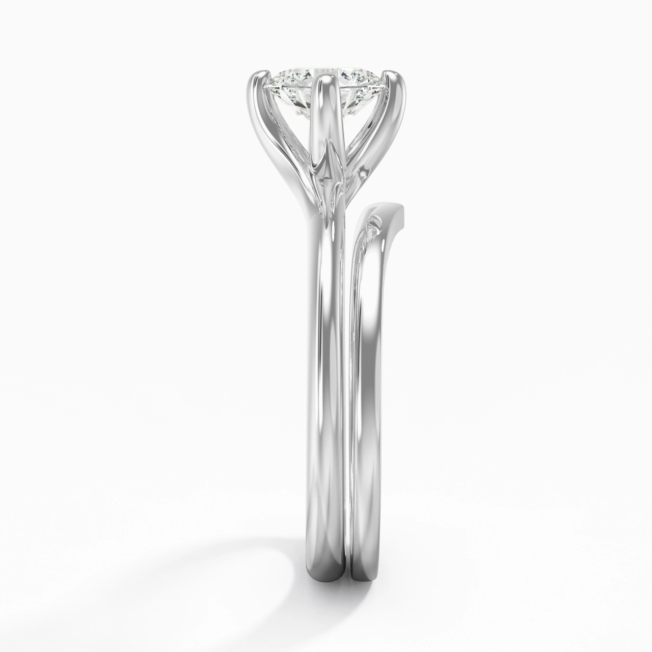 Solitaire East West Bridal Set 1.00ct Moissanite