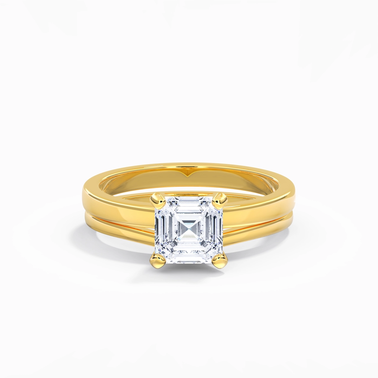 1.50ct Moissanite Wedding Ring Set 14K Gold