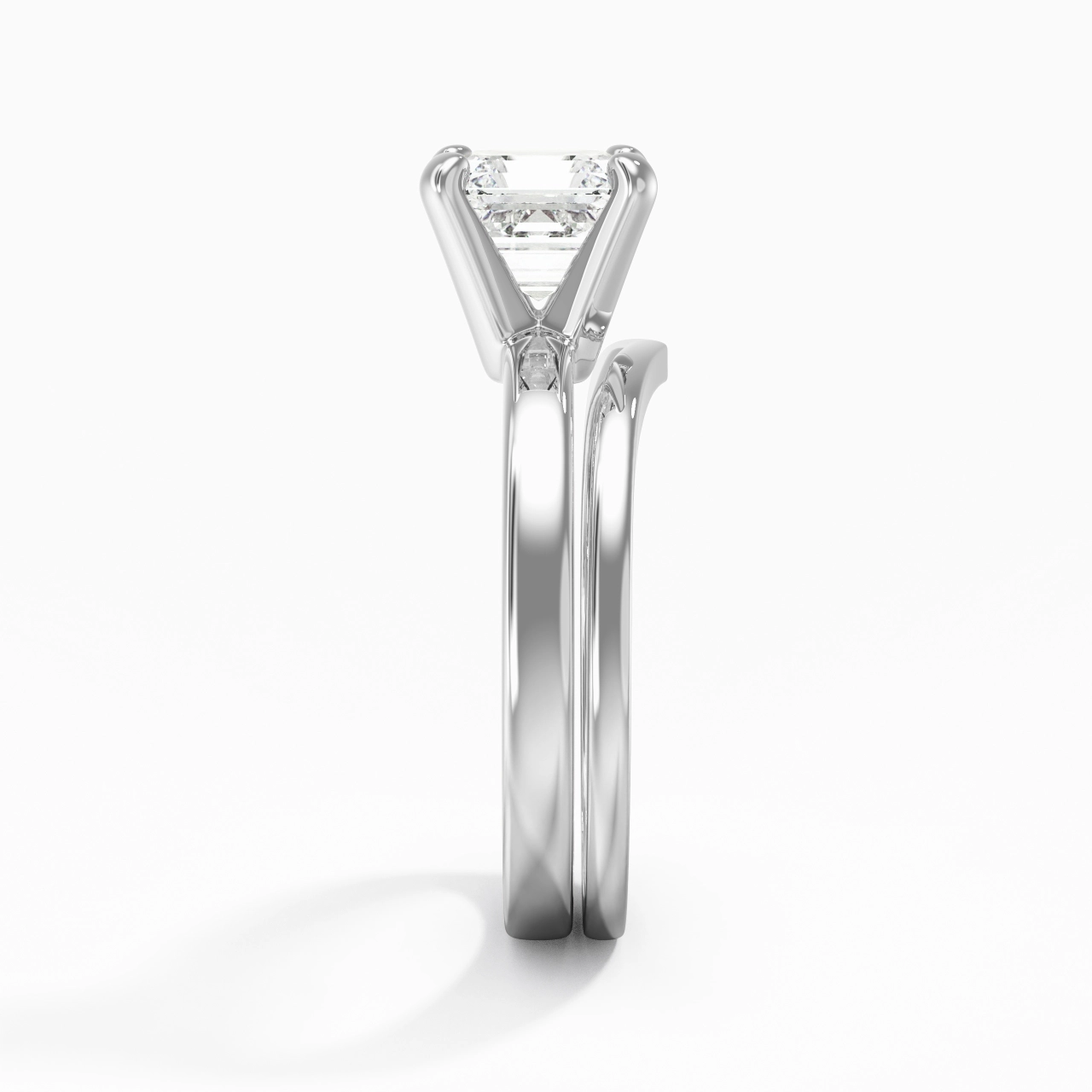 1.50ct Moissanite Wedding Ring Set 925 Sterling Silver