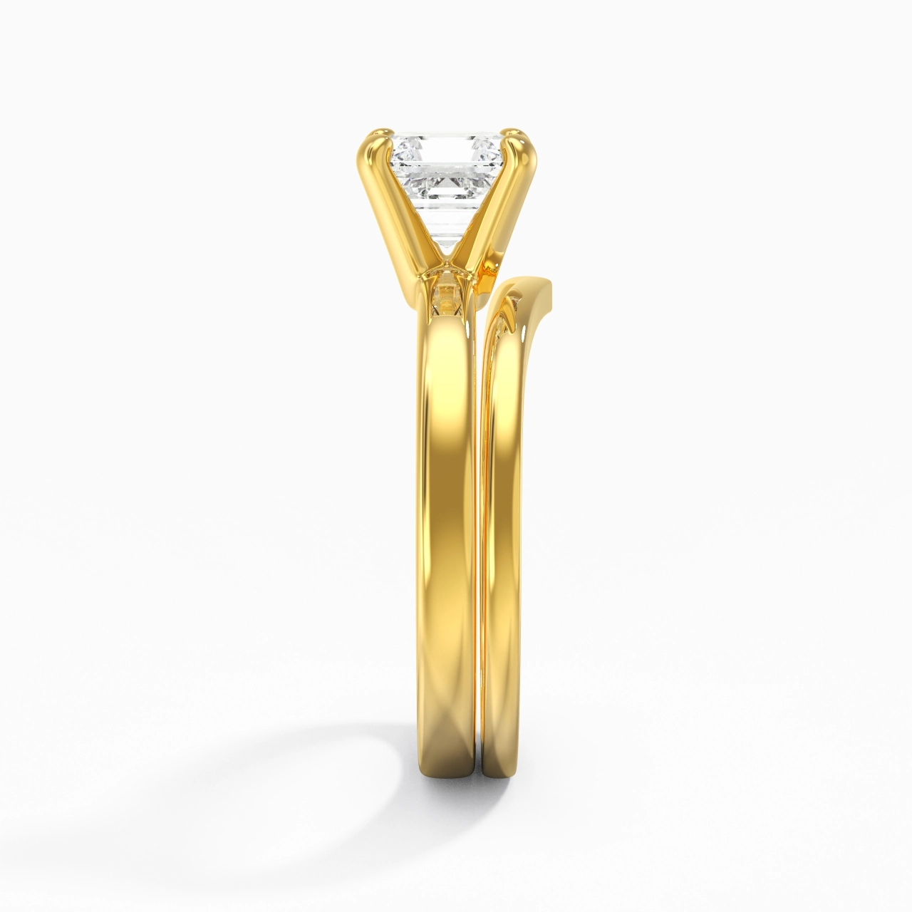 1.00ct Moissanite Wedding Ring Set 14K Gold