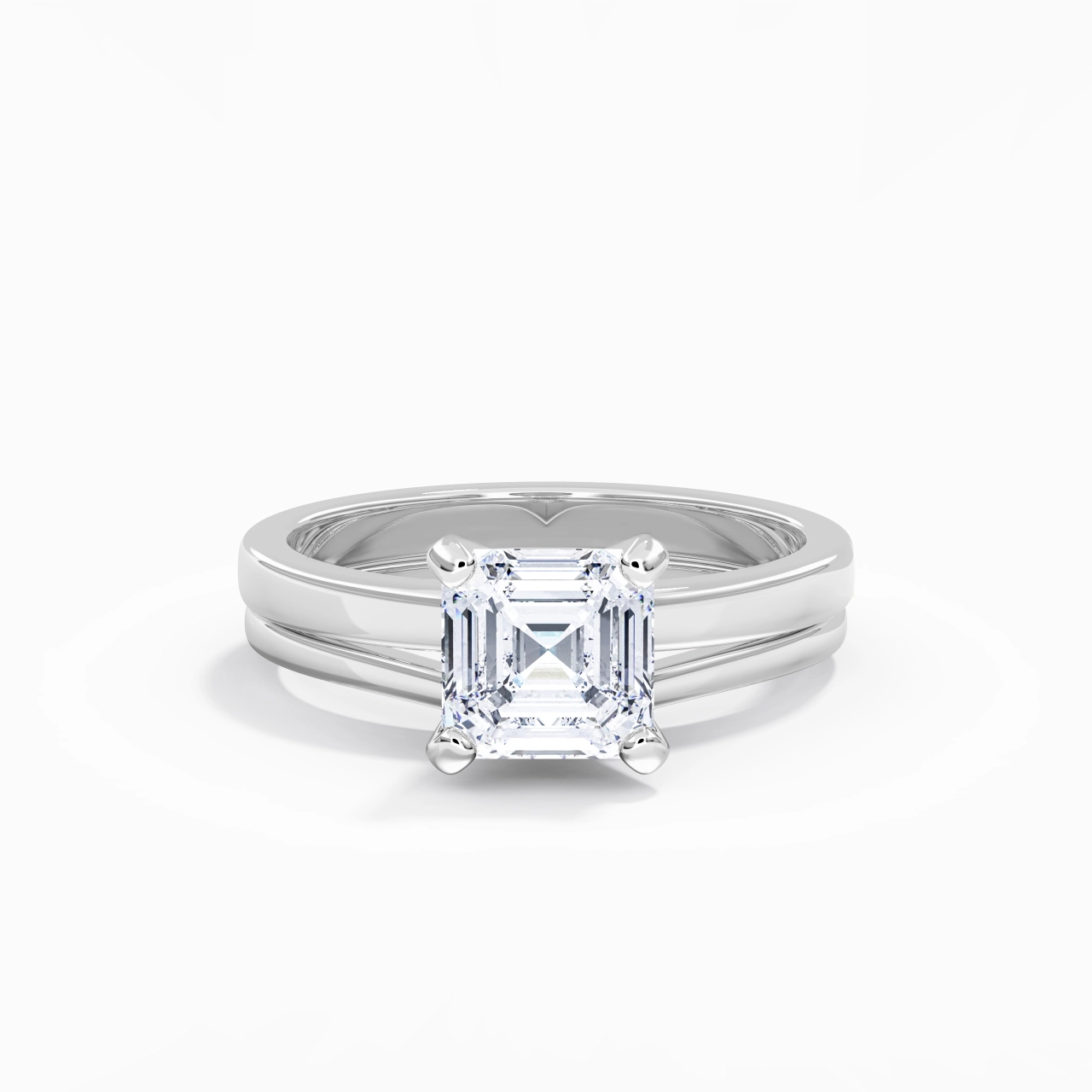 2.00ct Moissanite Wedding Ring Set 925 Sterling Silver