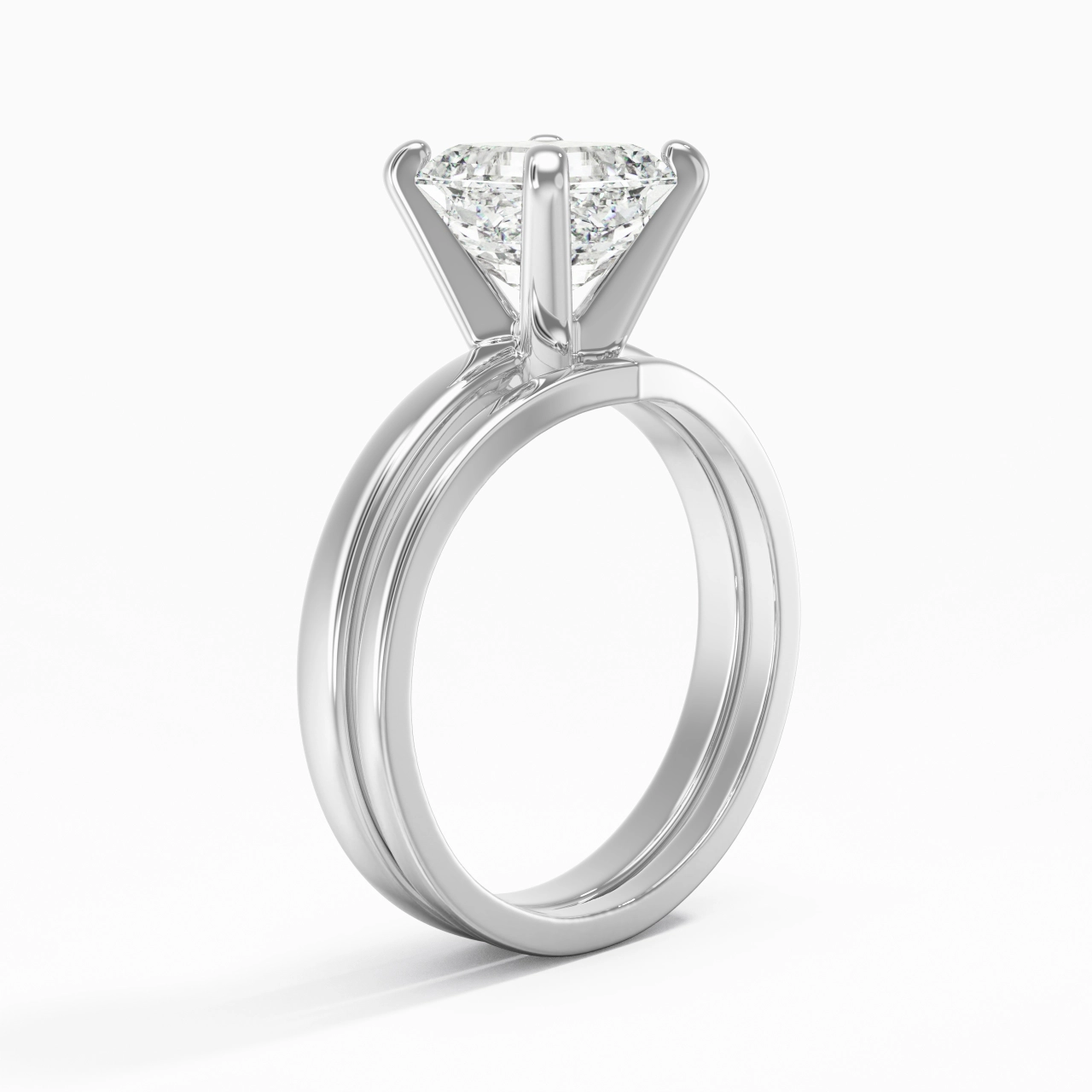 2.00ct Moissanite Wedding Ring Set 925 Sterling Silver