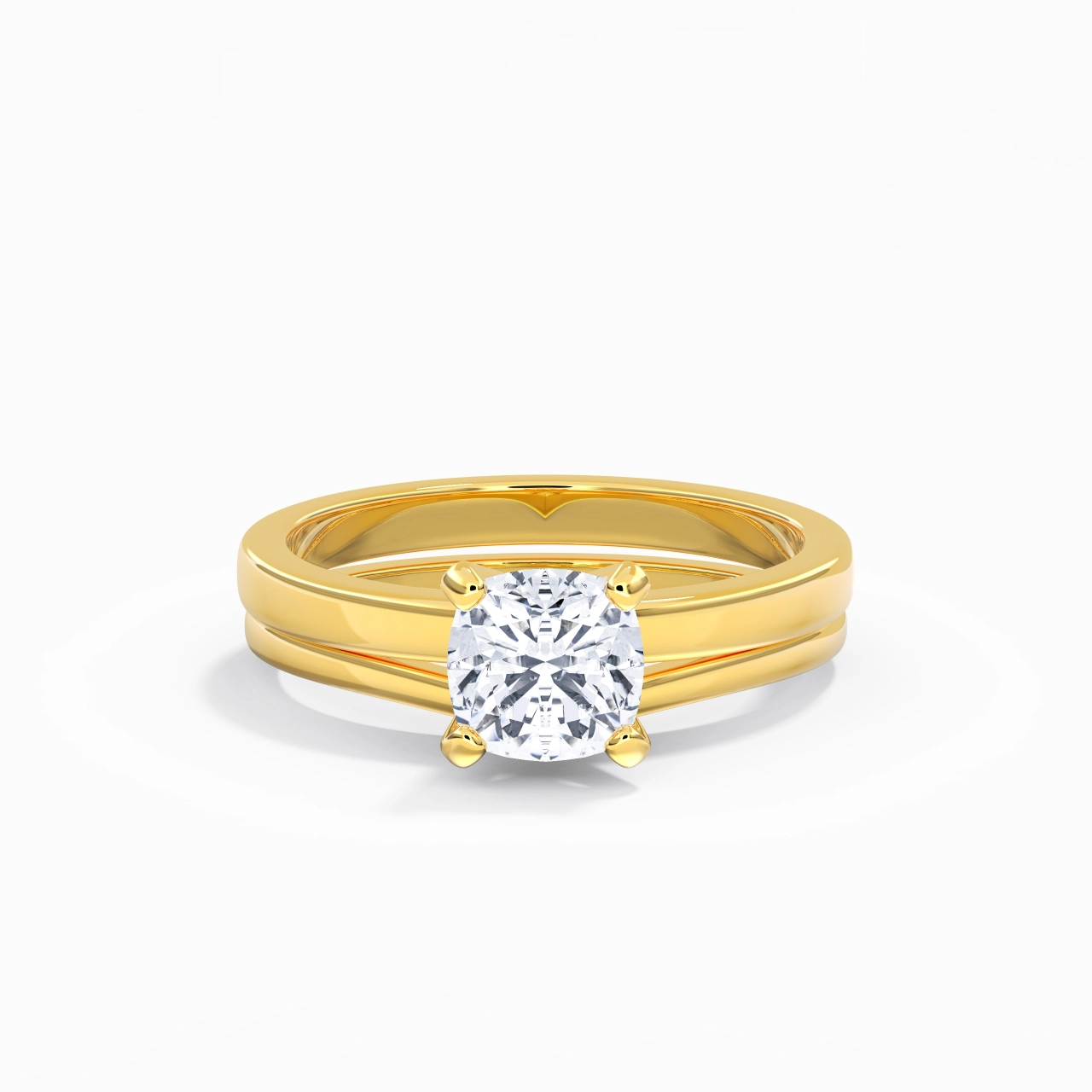 1.50ct Moissanite Wedding Ring Set 14K Gold