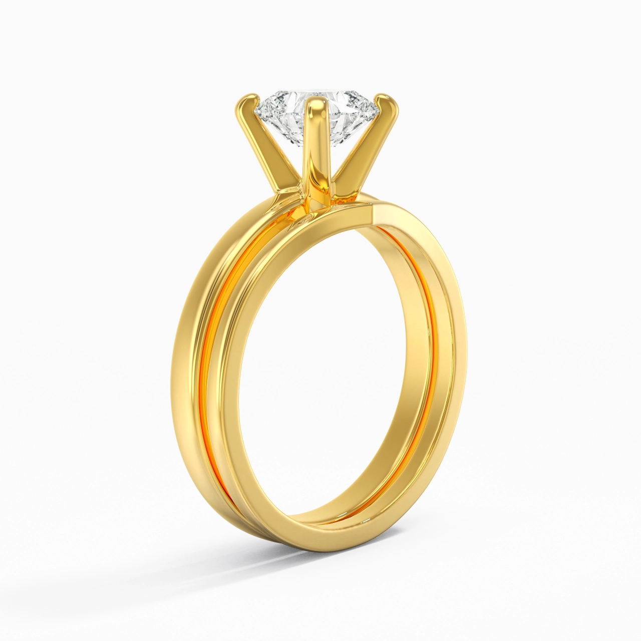 1.50ct Moissanite Wedding Ring Set 14K Gold