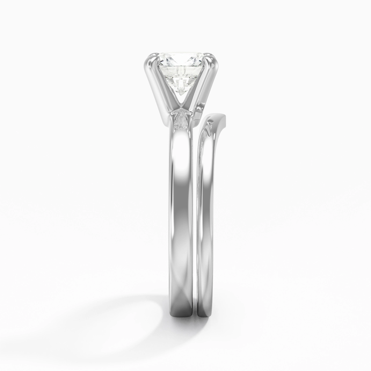 1.50ct Moissanite Wedding Ring Set 925 Sterling Silver