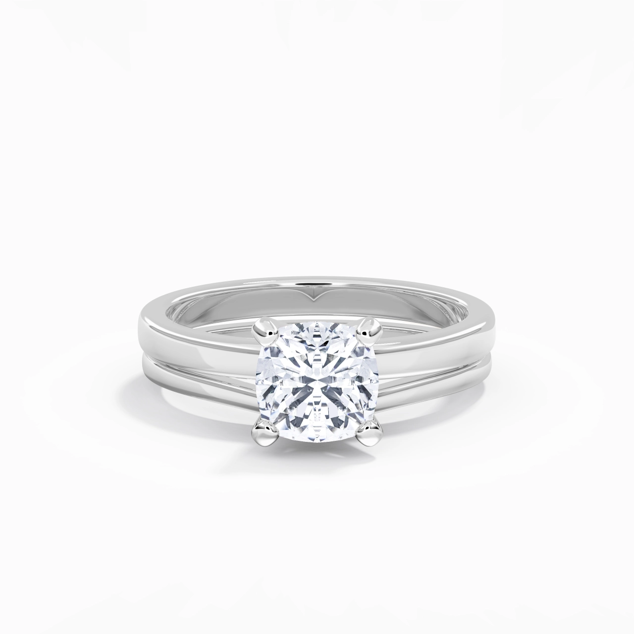 2.00ct Moissanite Wedding Ring Set 925 Sterling Silver