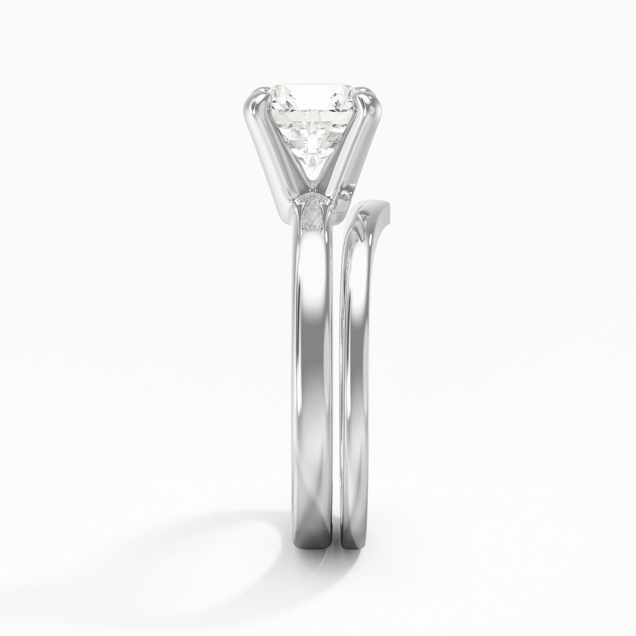 2.00ct Moissanite Wedding Ring Set 925 Sterling Silver