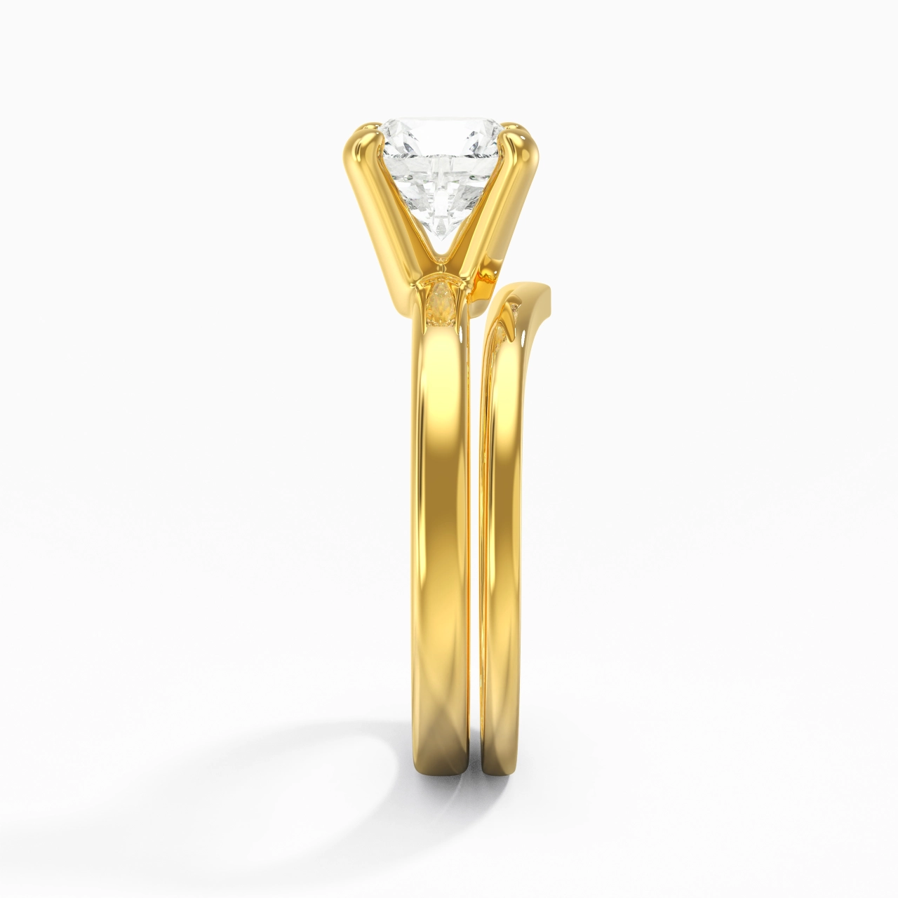 2.00ct Moissanite Wedding Ring Set 14K Gold