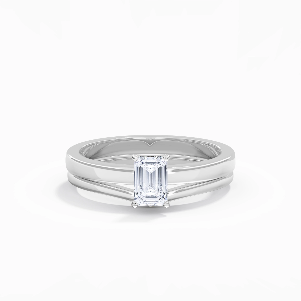 0.80ct Moissanite Wedding Ring Set 925 Sterling Silver