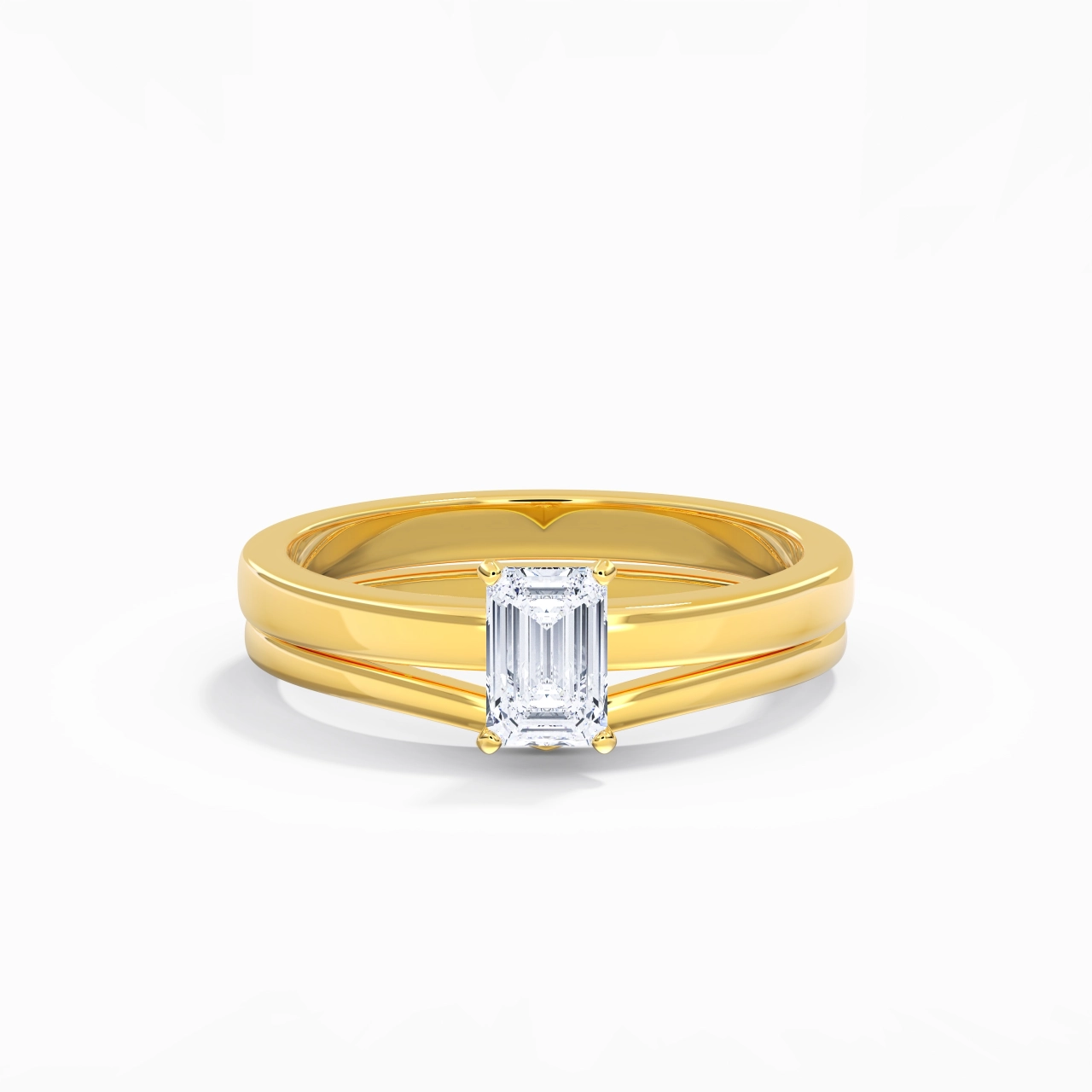 0.80ct Moissanite Wedding Ring Set 925 Sterling Silver