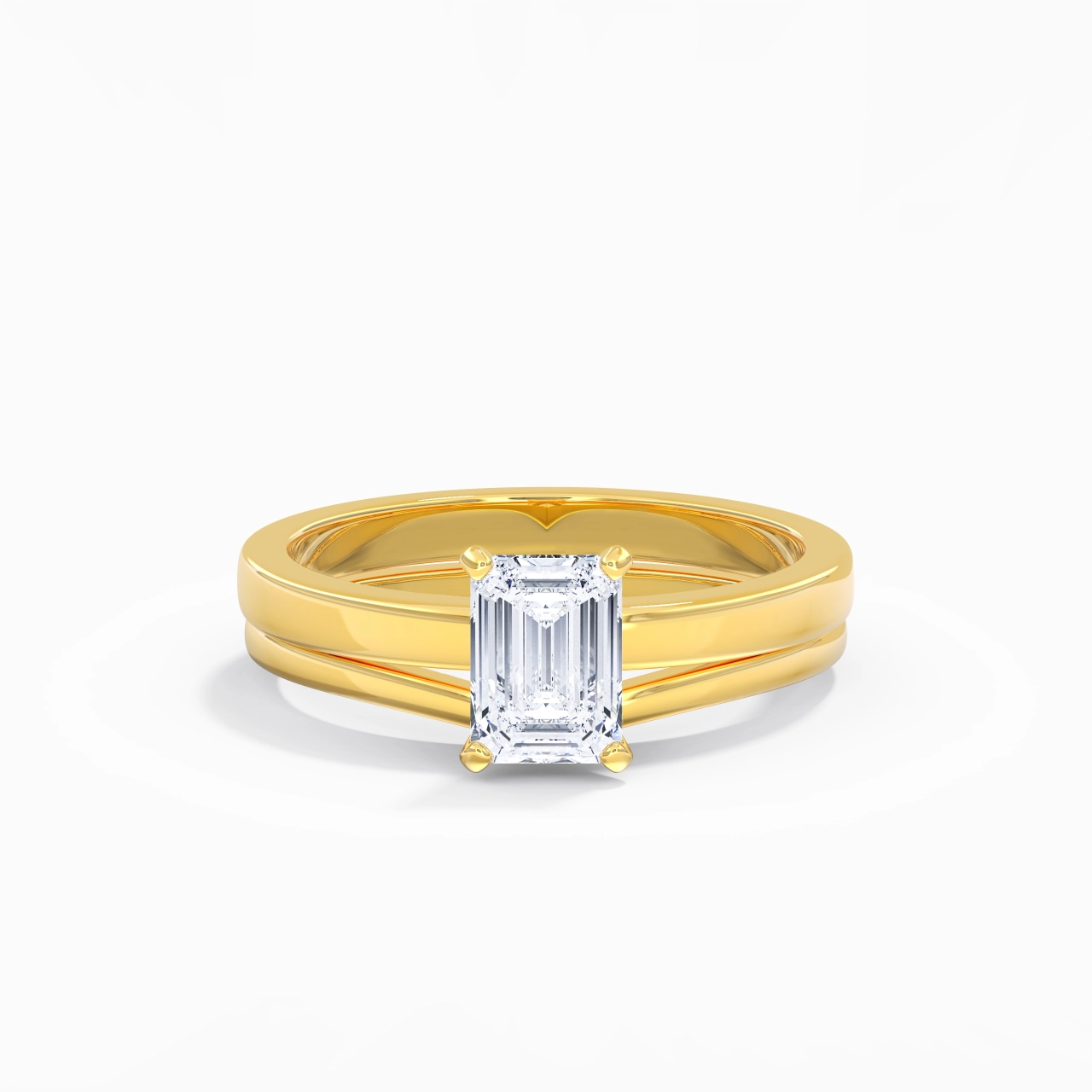 1.00ct Moissanite Wedding Ring Set 14K Gold
