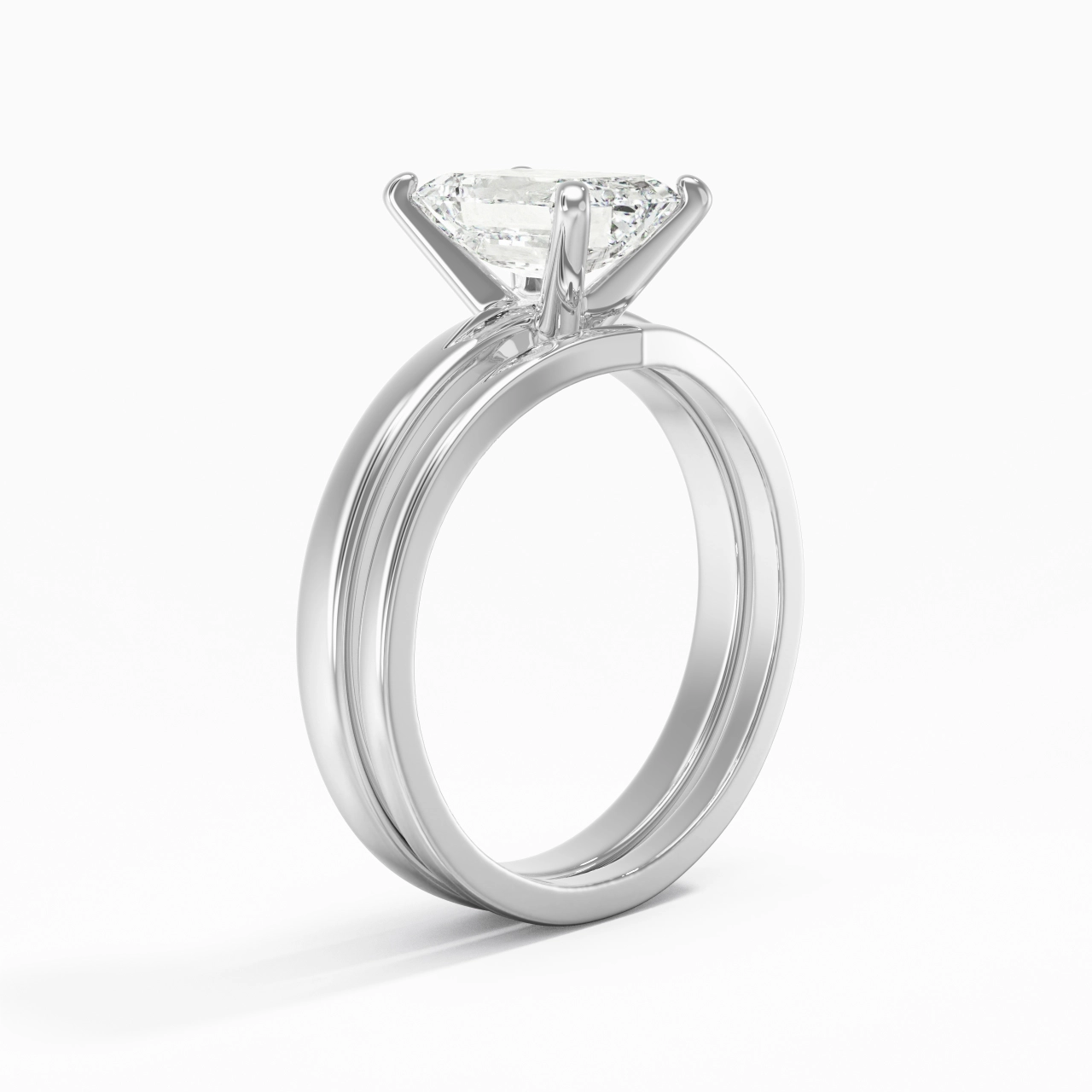 2.00ct Moissanite Wedding Ring Set 925 Sterling Silver