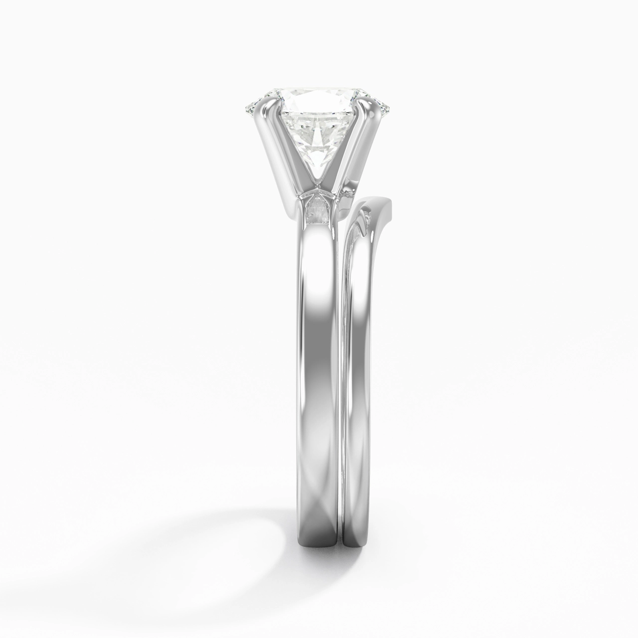 1.50ct Moissanite Wedding Ring Set 925 Sterling Silver
