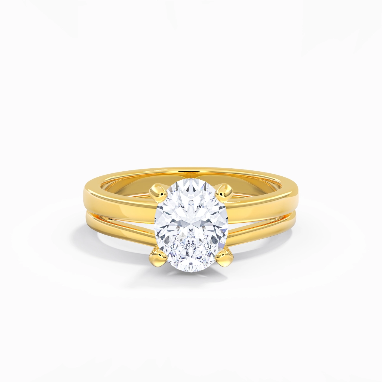 2.00ct Moissanite Wedding Ring Set 14K Gold